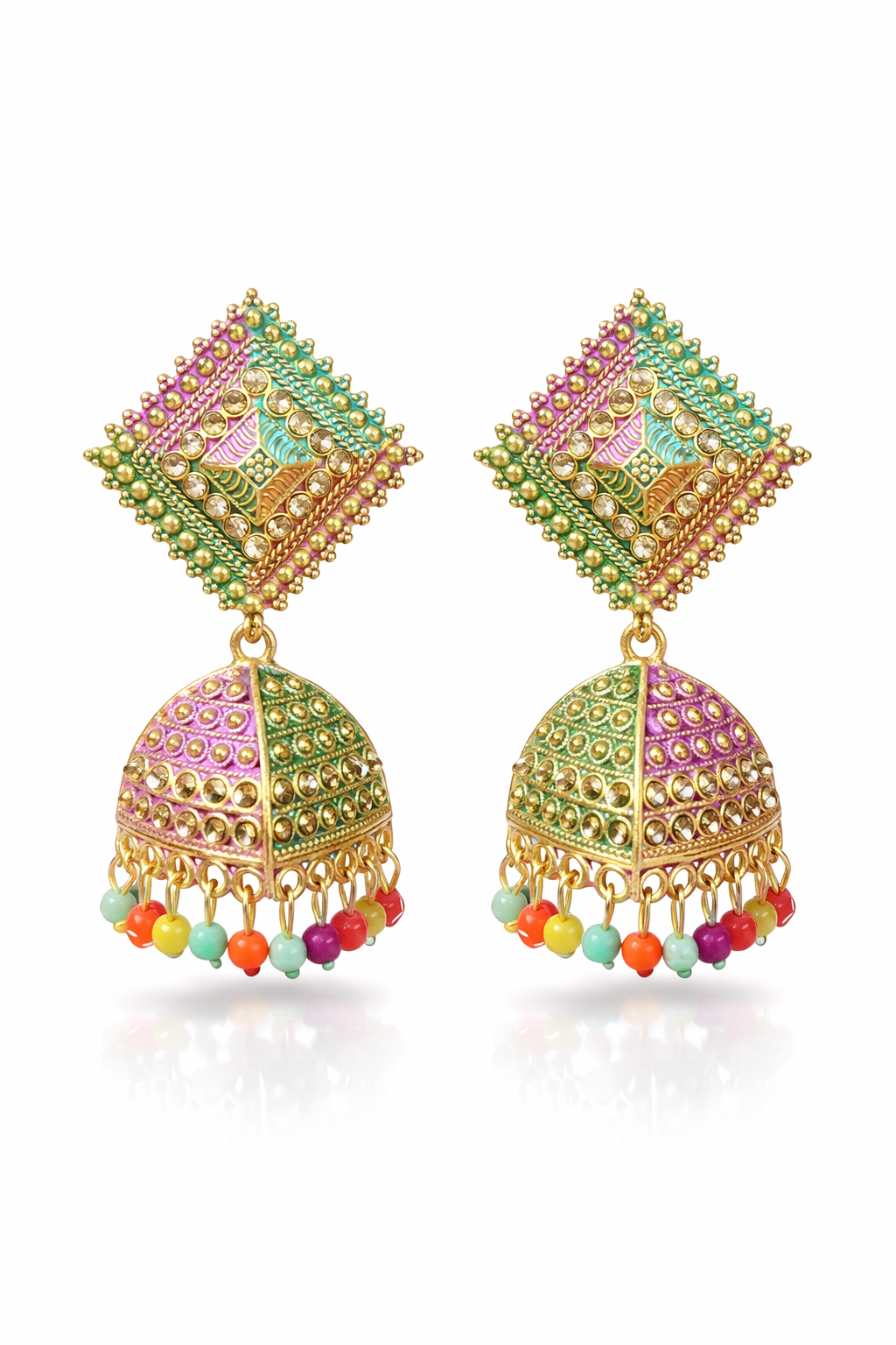 Multicolor Jhumka Earrings for Women