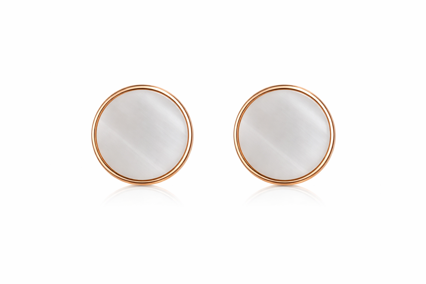 Gold Round Stud Earrings for Women Daily Wear Minimal