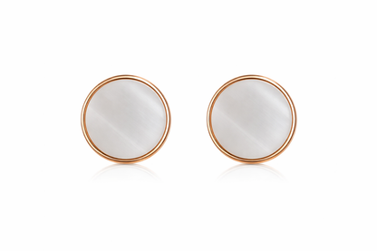 Gold Round Stud Earrings for Women Daily Wear Minimal