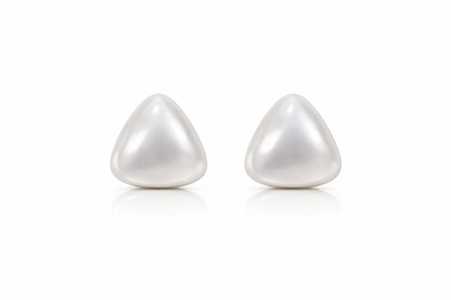 White Pearl Stud Earrings for Women Daily Wear