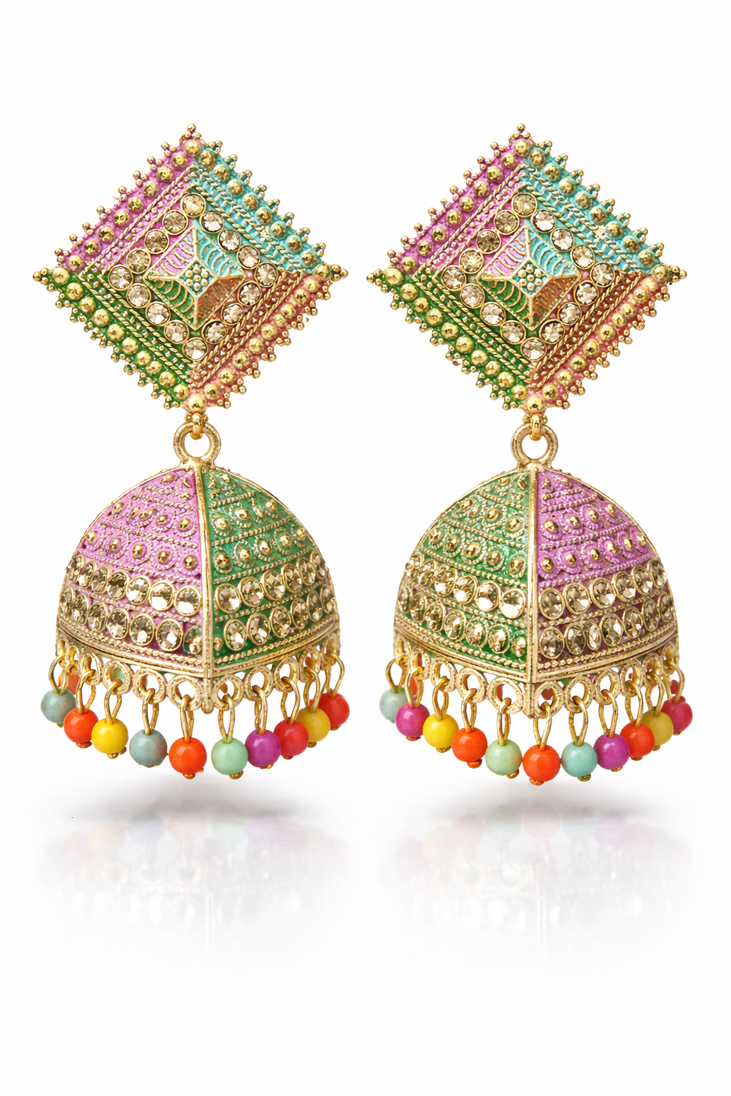 Multicolor Jhumka Earrings for Women