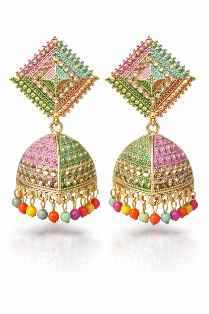 Multicolor Jhumka Earrings for Women
