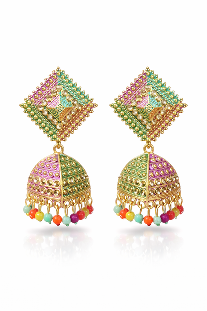 Multicolor Jhumka Earrings for Women