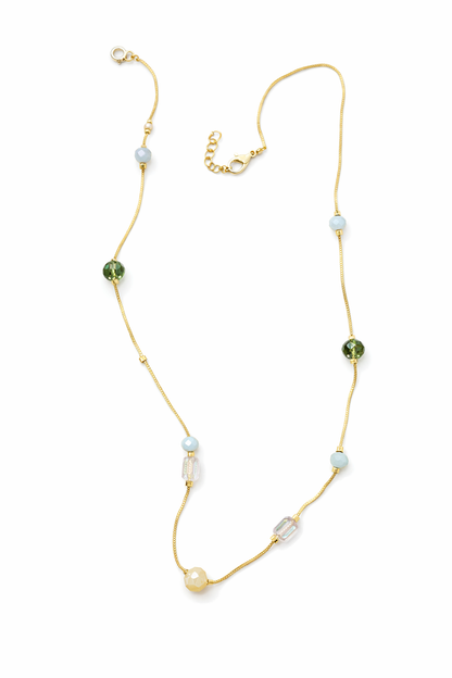 Minimal Beaded Chain Necklace for Women