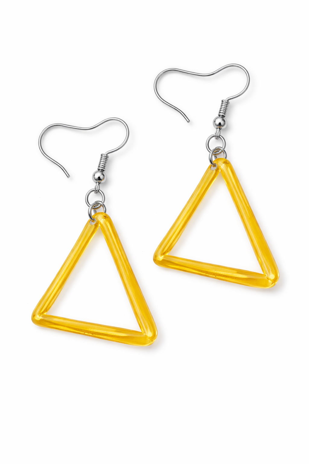 Yellow Triangle Earrings for Women Geometric Dangle Earrings