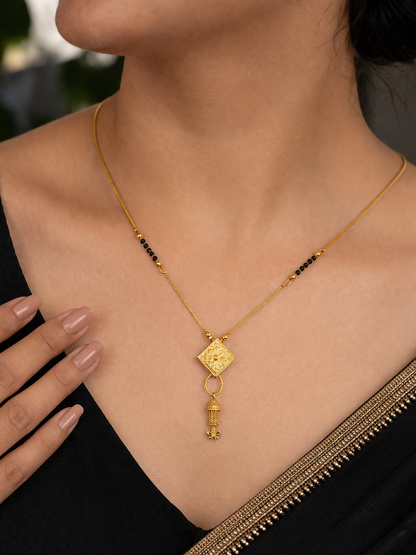 Minimal Gold-Plated Traditional Mangalsutra Necklace