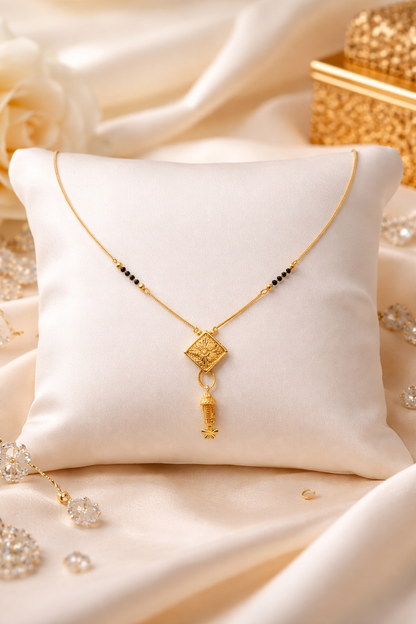 Minimal Gold-Plated Traditional Mangalsutra Necklace